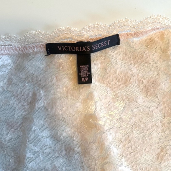 Sheer Lace Wrap Top in Soft Blush Pink - Picture 6 of 6